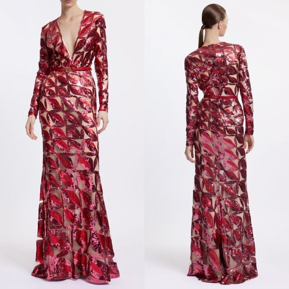NWT ELIE SAAB Diana Sequined Gown Size FR40(US8) $6460 - Picture 1 of 14